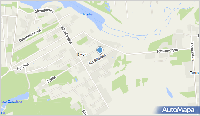 Borki gmina Radzymin, Na Skarpie, mapa Borki gmina Radzymin