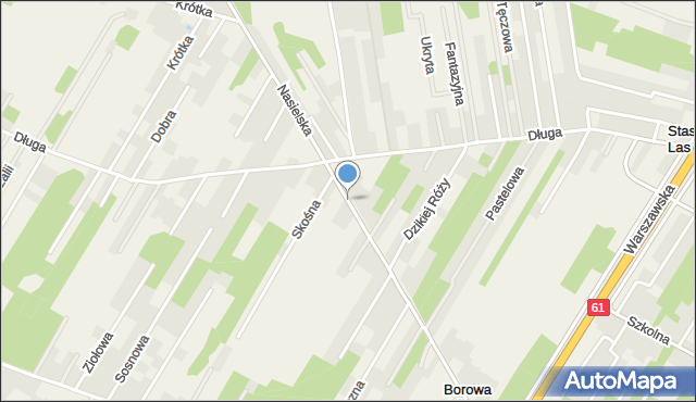 Borowa Góra gmina Serock, Nasielska, mapa Borowa Góra gmina Serock