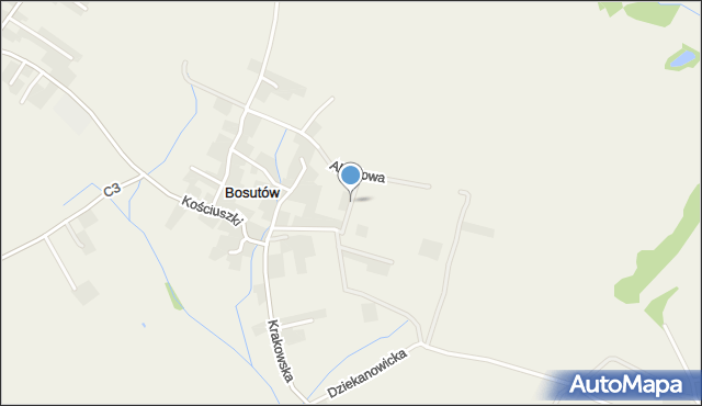 Bosutów, Na Wzgórzu, mapa Bosutów