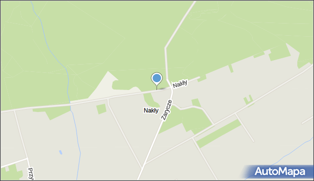 Brok powiat ostrowski, Nakły, mapa Brok powiat ostrowski