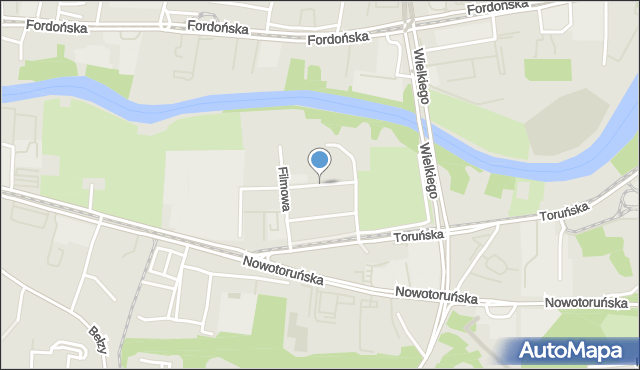 Bydgoszcz, Nastrojowa, mapa Bydgoszczy
