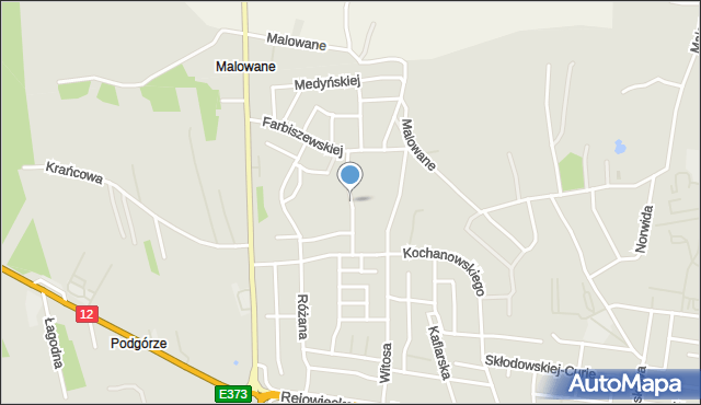 Chełm, Narcyzowa, mapa Chełma