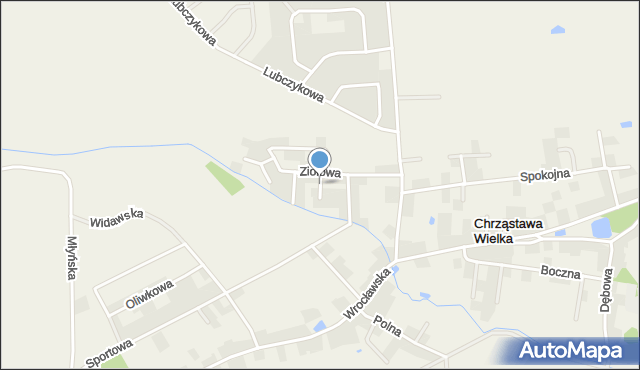 Chrząstawa Wielka, Nagietkowa, mapa Chrząstawa Wielka