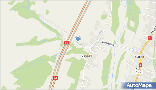 Cisiec, Nad Potokiem, mapa Cisiec