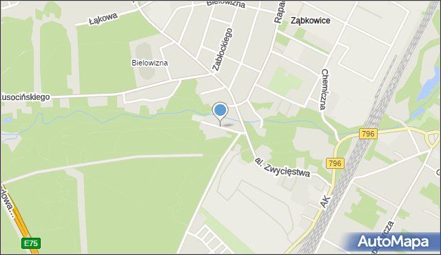 Dąbrowa Górnicza, Nadrzeczna, mapa Dąbrowa Górnicza