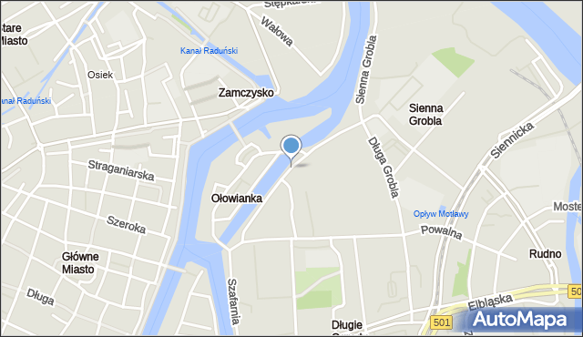 Gdańsk, Na Stępce, mapa Gdańska