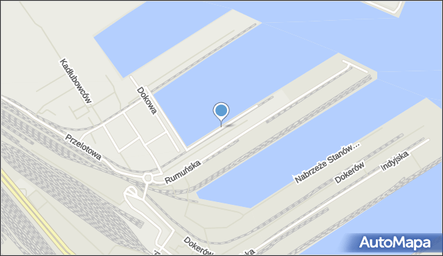 Gdynia, Nabrzeże Węgierskie, mapa Gdyni