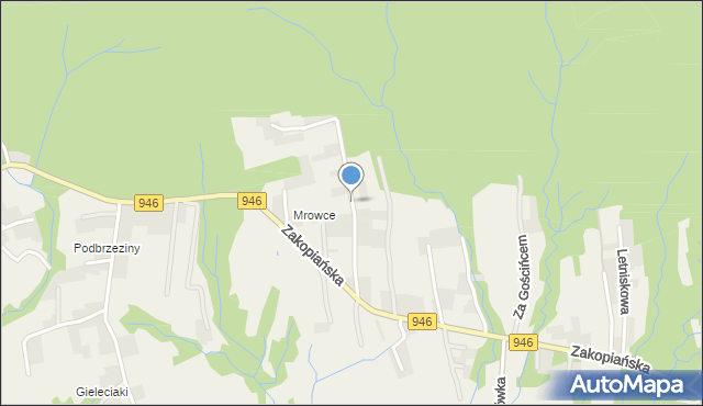 Gilowice powiat żywiecki, Na Gronicek, mapa Gilowice powiat żywiecki