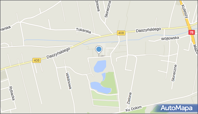 Gliwice, Nad Stawem, mapa Gliwic