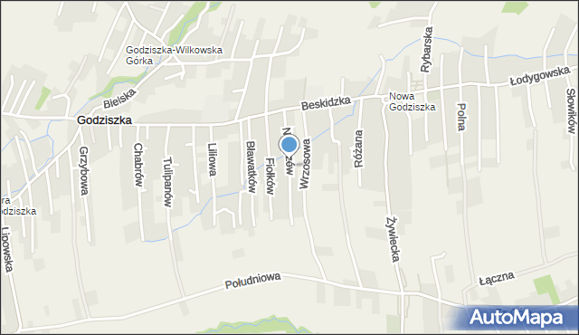 Godziszka gmina Buczkowice, Narcyzów, mapa Godziszka gmina Buczkowice