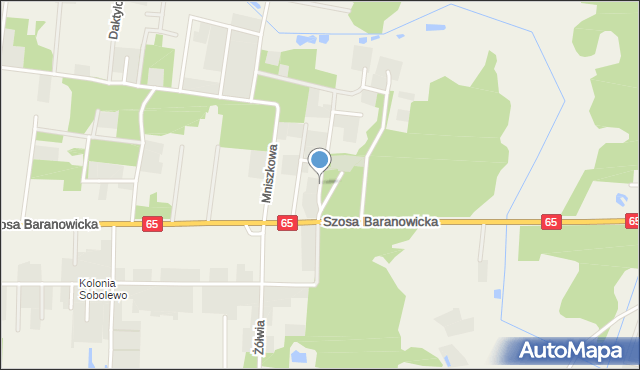 Grabówka powiat białostocki, Nagietkowa, mapa Grabówka powiat białostocki