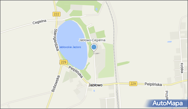 Jabłowo, Nad Jeziorem, mapa Jabłowo