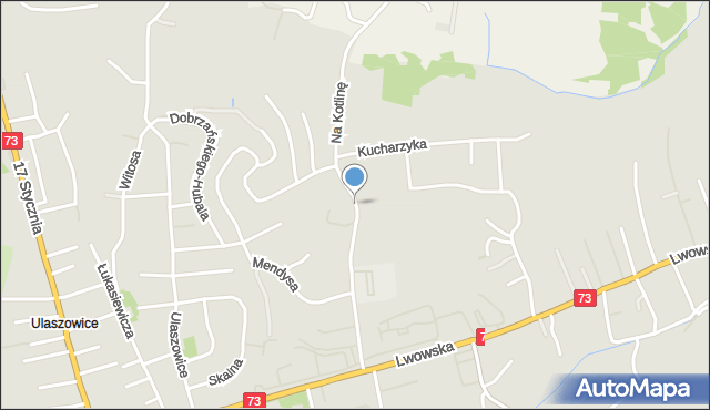 Jasło, Na Kotlinę, mapa Jasła