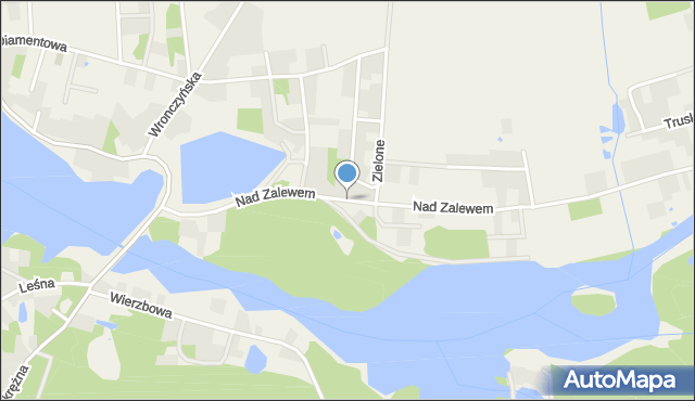 Jerzykowo gmina Pobiedziska, Nad Zalewem, mapa Jerzykowo gmina Pobiedziska