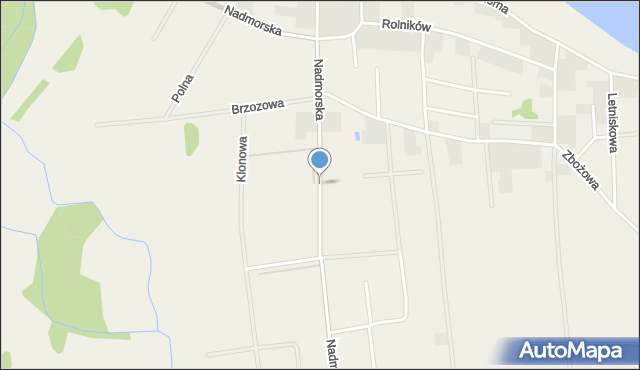 Jezierzany gmina Postomino, Nadmorska, mapa Jezierzany gmina Postomino