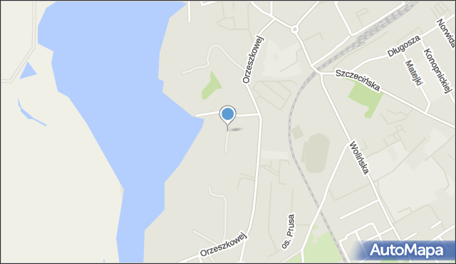Kamień Pomorski, Na Szuwarach, mapa Kamień Pomorski