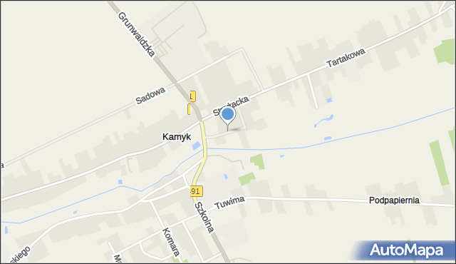 Kamyk gmina Kłobuck, Nadrzeczna, mapa Kamyk gmina Kłobuck