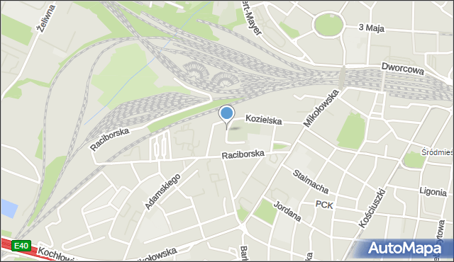 Katowice, Nad Osiekiem, mapa Katowic