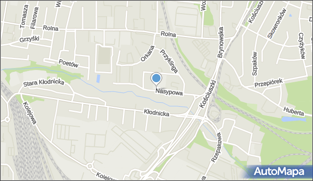 Katowice, Nasypowa, mapa Katowic