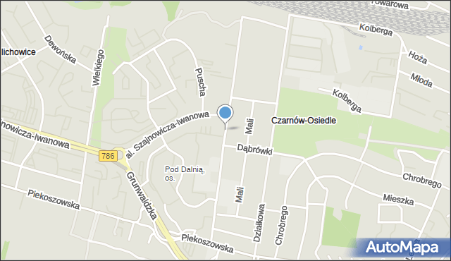 Kielce, Naruszewicza Adama, bp., mapa Kielc