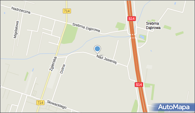 Konstantynów Łódzki, Nad Jasienią, mapa Konstantynów Łódzki