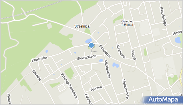 Kościerzyna, Nałkowskiej Zofii, mapa Kościerzyna