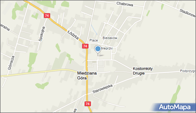 Kostomłoty Drugie, Nachtmana Kazimierza, ks., mapa Kostomłoty Drugie