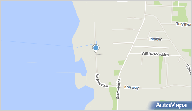 Koszalin, Nadbrzeżna, mapa Koszalina