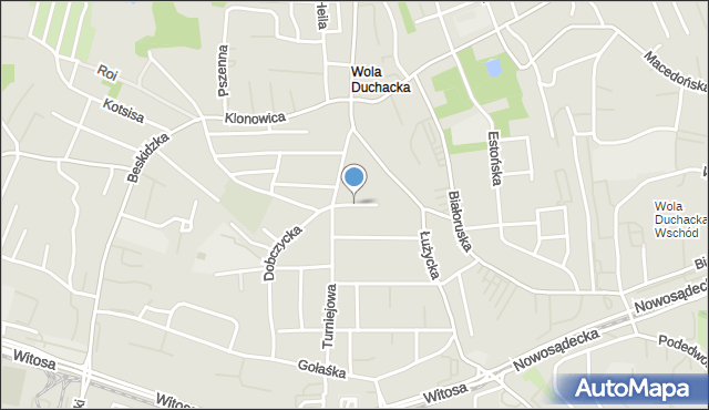 Kraków, Na Łuku, mapa Krakowa