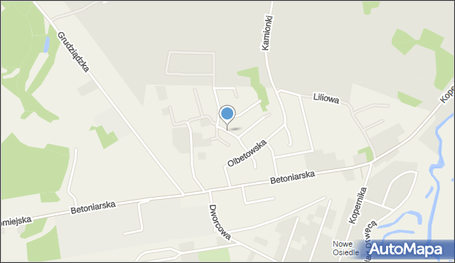 Kurzętnik, Na Stoku, mapa Kurzętnik