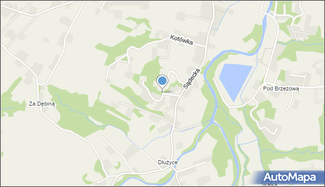 Łapanów, Na Wzgórzu, mapa Łapanów