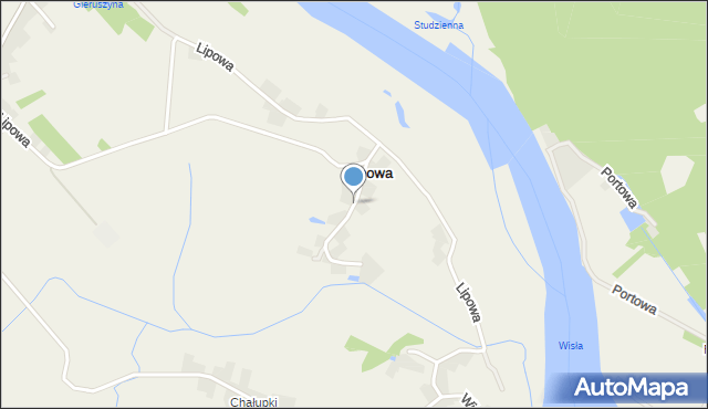 Lipowa gmina Spytkowice, Nadwiślańska, mapa Lipowa gmina Spytkowice