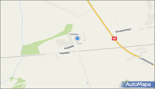Lisowice gmina Pawonków, Napłatki, mapa Lisowice gmina Pawonków