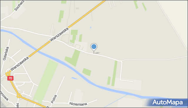 Łowicz, Nadbzurzańska Dolna, mapa Łowicza