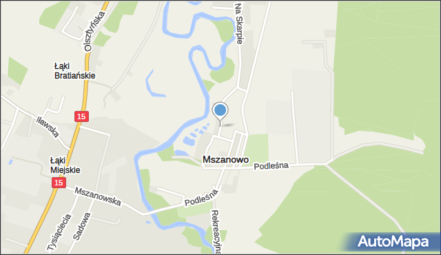 Mszanowo, Nad Drwęcą, mapa Mszanowo