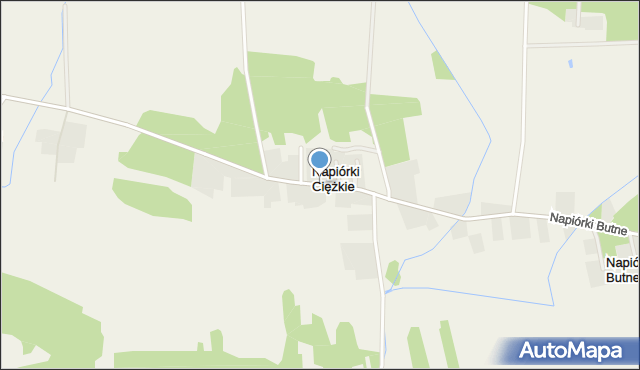 Napiórki Ciężkie, Napiórki Ciężkie, mapa Napiórki Ciężkie