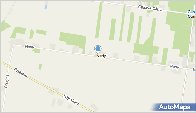 Narty gmina Iłów, Narty, mapa Narty gmina Iłów