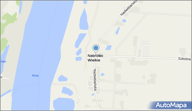 Nebrowo Wielkie, Nadwiślańska, mapa Nebrowo Wielkie
