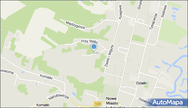 Nowe Miasto Lubawskie, Na Wzgórzu, mapa Nowe Miasto Lubawskie