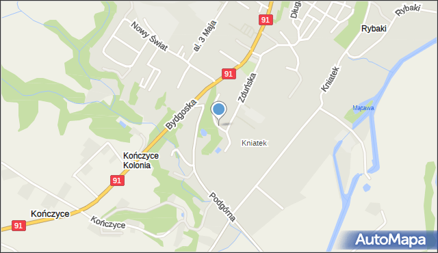 Nowe powiat świecki, Nad Skarpą, mapa Nowe powiat świecki
