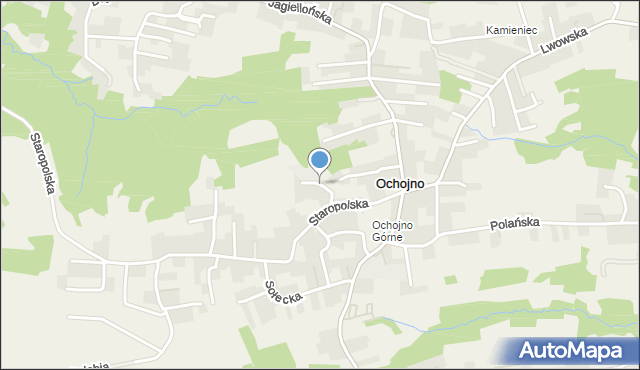 Ochojno, Na Brzegi, mapa Ochojno