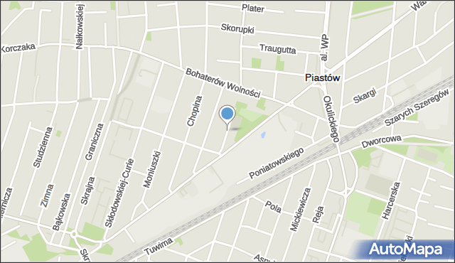 Piastów powiat pruszkowski, Namysłowskiego Karola, mapa Piastów powiat pruszkowski