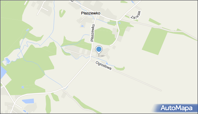 Płaszewko, Na Wzgórzu, mapa Płaszewko