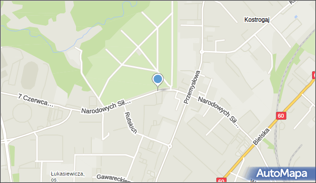 Płock, Narodowych Sił Zbrojnych, mapa Płock