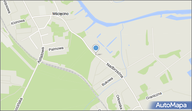 Police, Nadbrzeżna, mapa Police