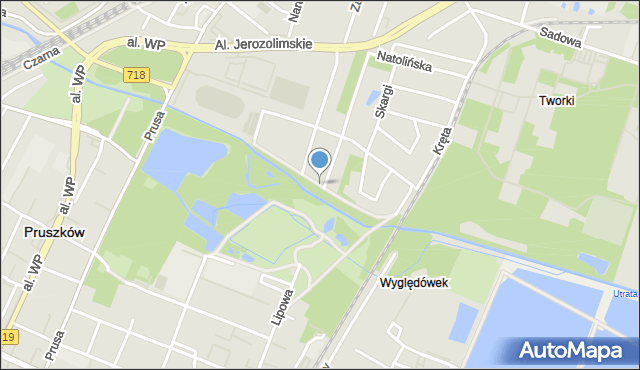 Pruszków, Nadrzeczna, mapa Pruszków