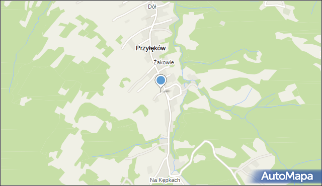 Przyłęków, Na Widoku, mapa Przyłęków