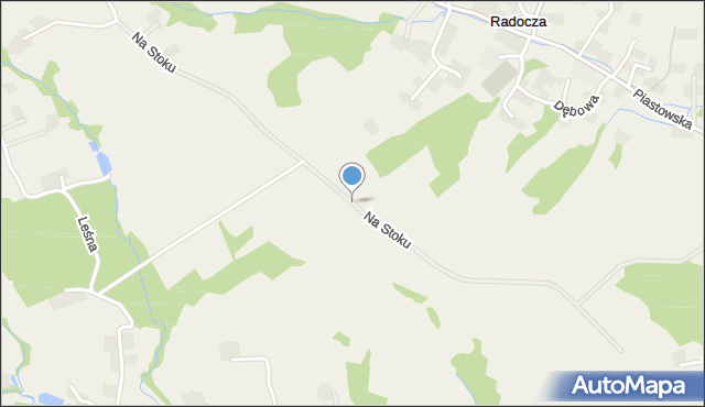 Radocza, Na Stoku, mapa Radocza