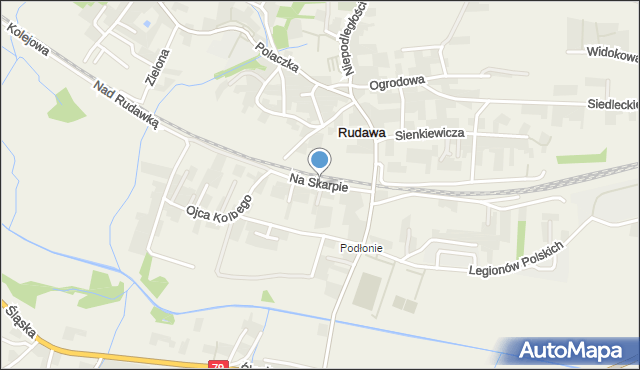 Rudawa gmina Zabierzów, Na Skarpie, mapa Rudawa gmina Zabierzów