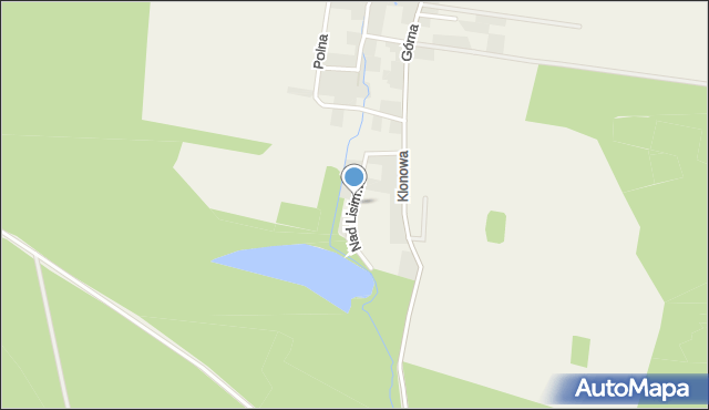 Rudziniec, Nad Lisim Potokiem, mapa Rudziniec